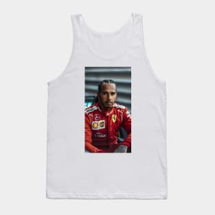 Lewis Hamilton @ Ferrari T-Shirt Tank Top